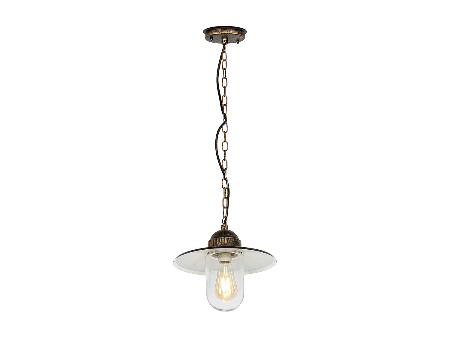 Suspension extérieure rurale or antique IP44 - Kansas