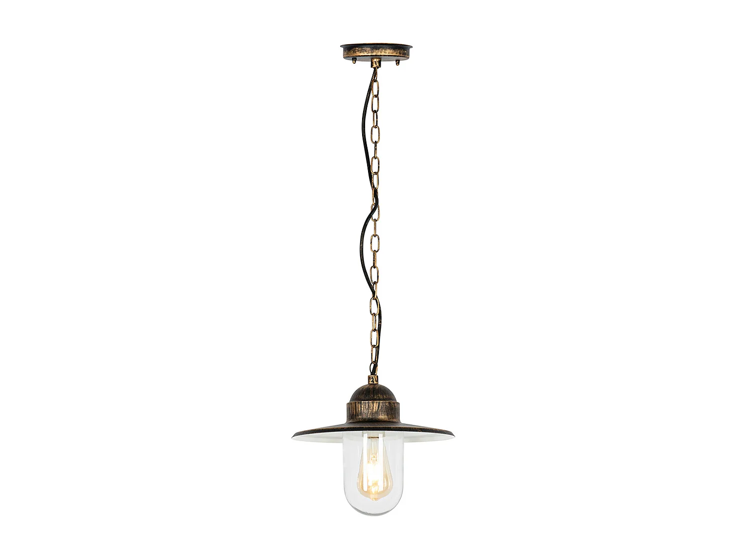 Suspension d'extérieur rustique or antique IP44 - Kansas