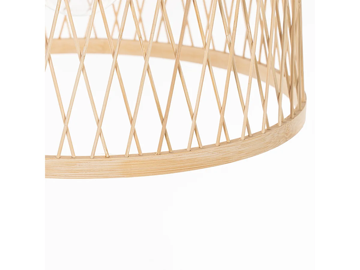 Lampe suspendue d'extérieur rurale en rotin 40 cm - Calamus