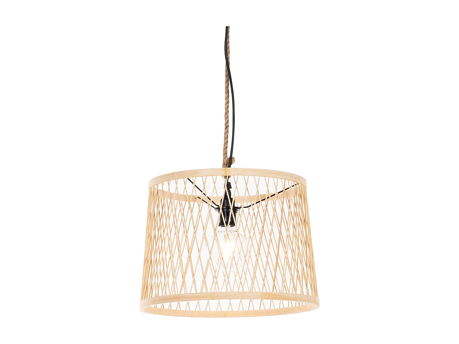 Suspension d'extérieur rustique en rotin 40 cm - Calamus