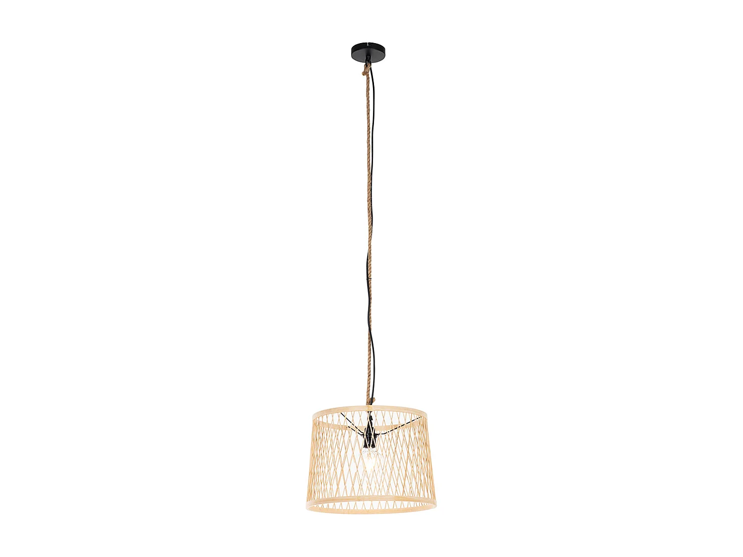 Suspension d'extérieur rustique en rotin 40 cm - Calamus