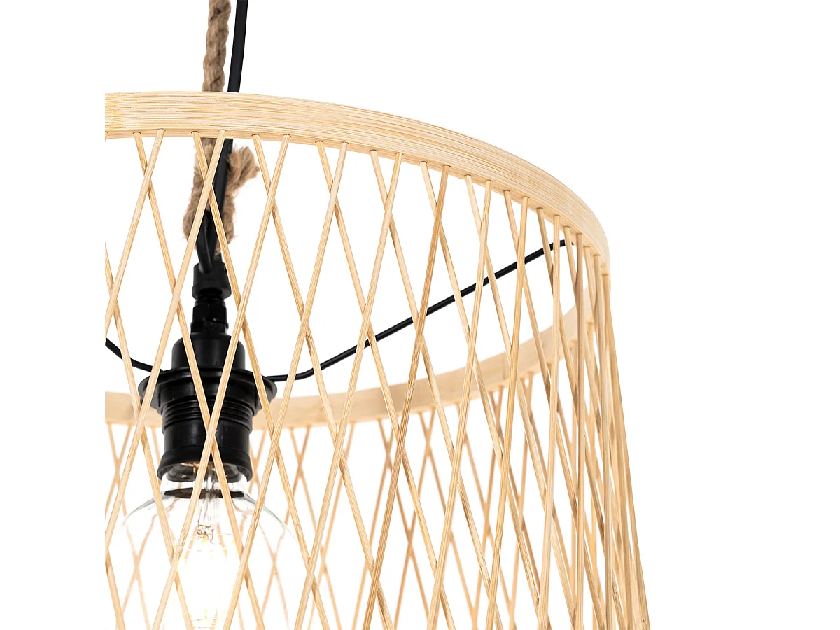 Suspension d'extérieur rustique en rotin 40 cm - Calamus