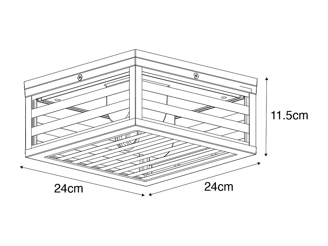 Plafonnier d'extérieur moderne verre noir 2 lumières IP44 - Reims