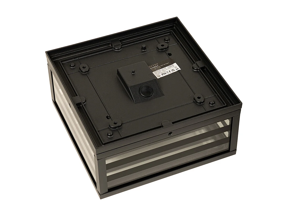 Plafonnier d'extérieur moderne verre noir 2 lumières IP44 - Reims