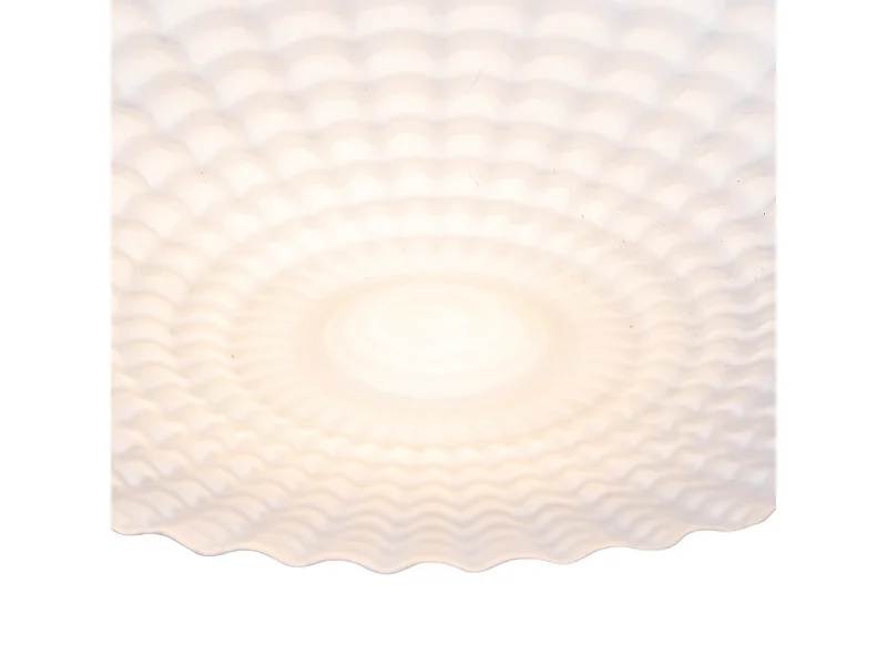 Plafonnier classique noir avec verre opale 35 cm IP44 - Nohmi