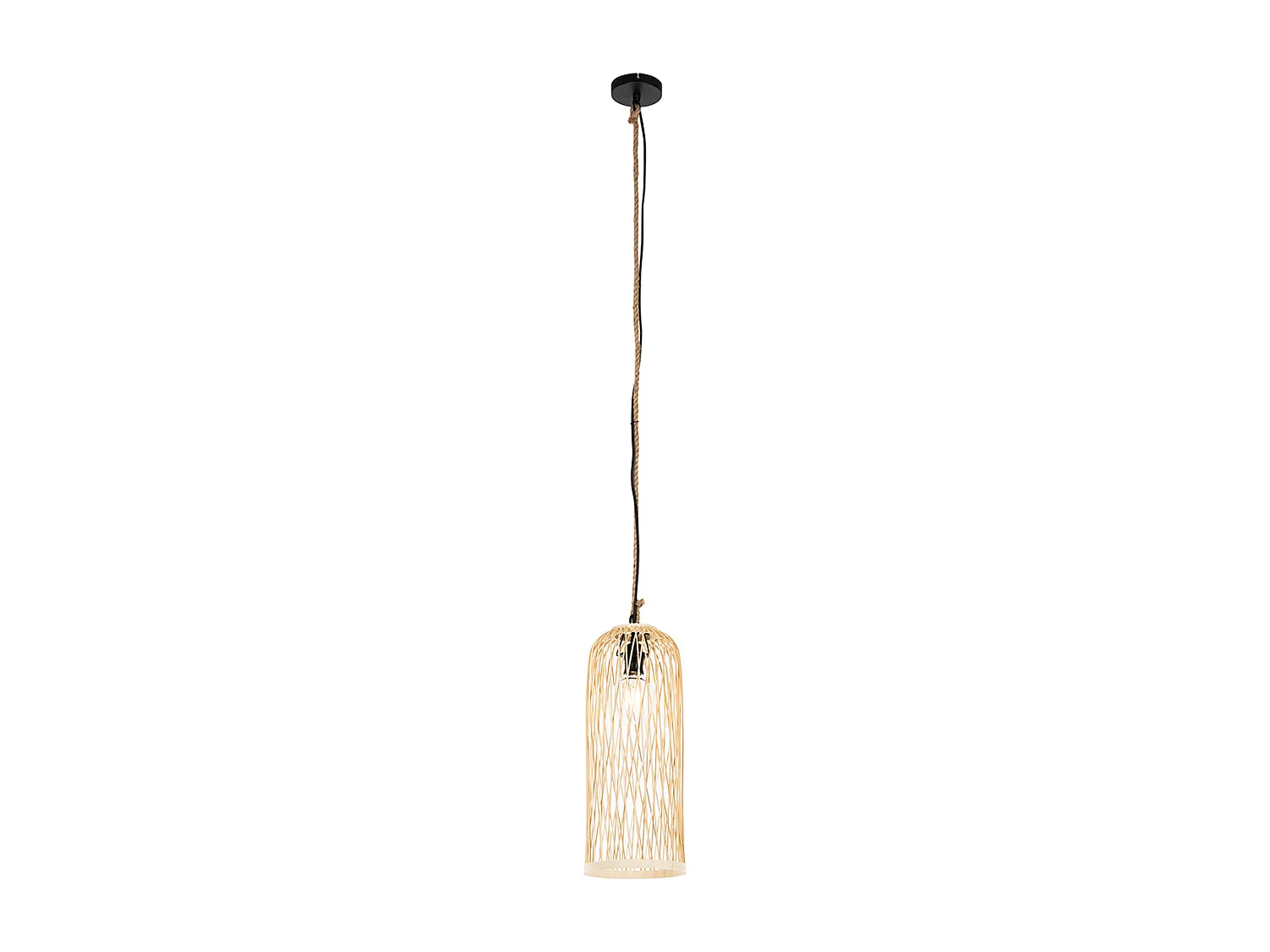 Suspension d'extérieur rustique en rotin 25 cm - Calamus