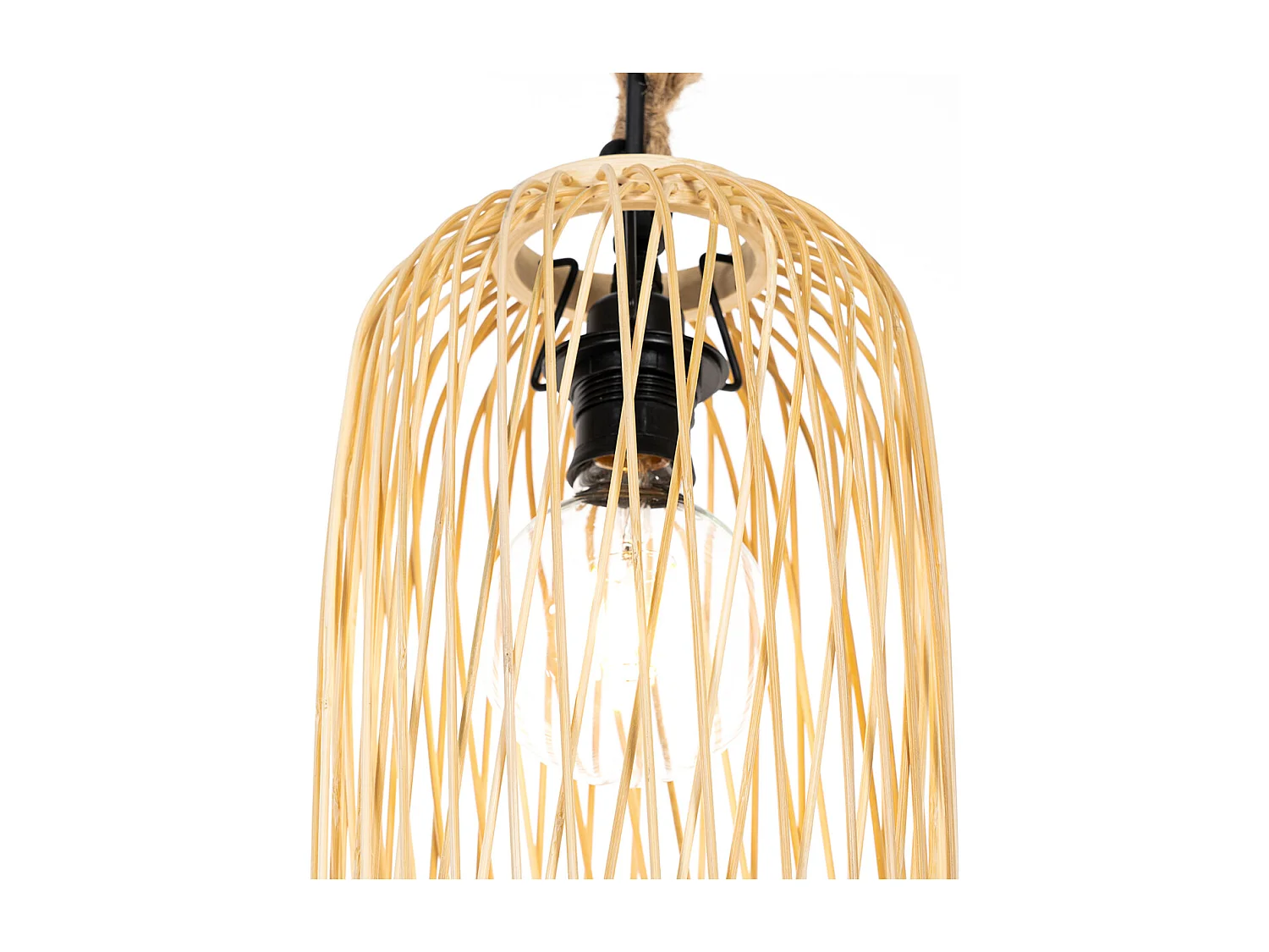 Suspension d'extérieur rustique en rotin 25 cm - Calamus