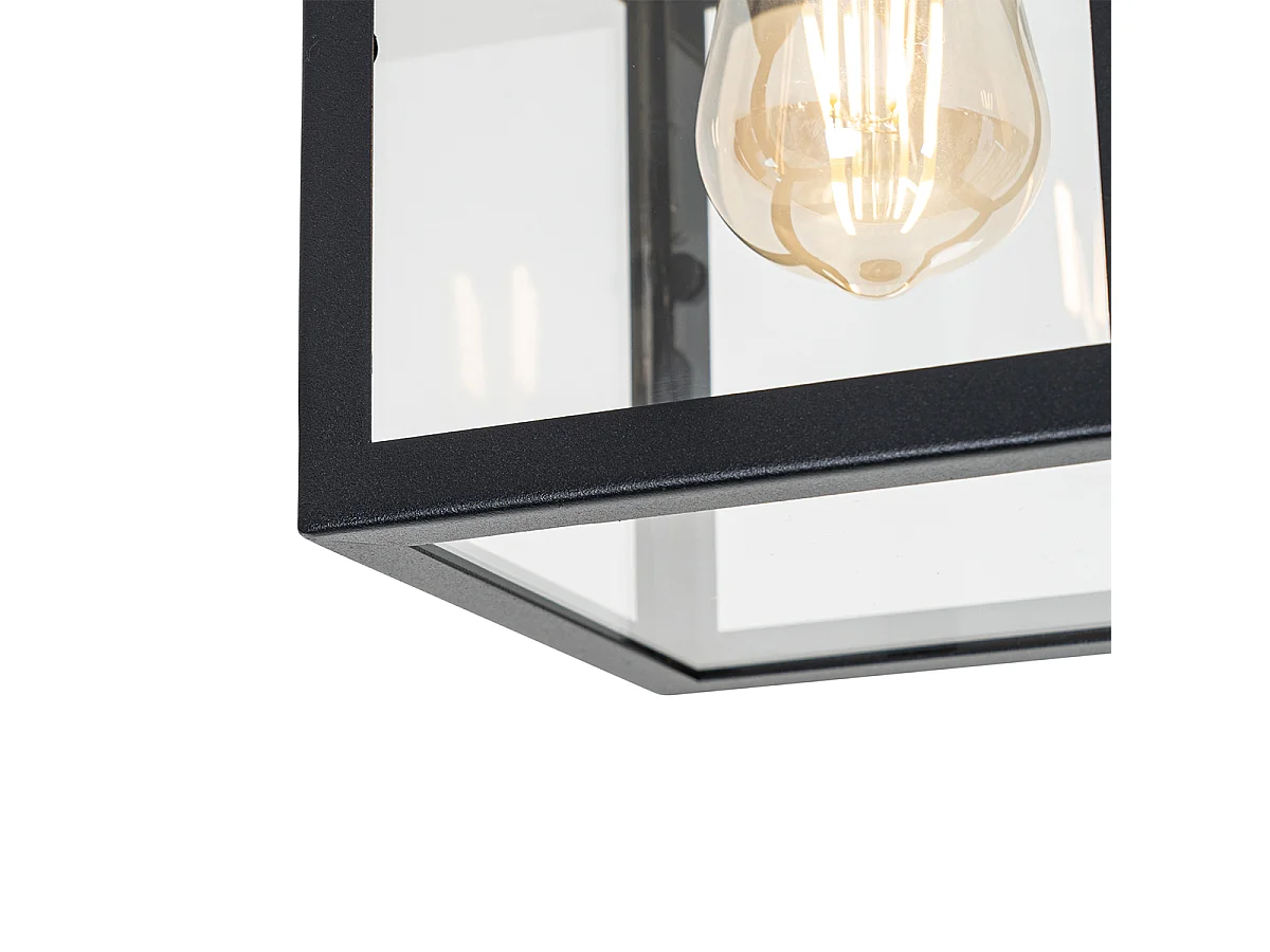 Plafonnier d'extérieur industriel noir et doré - Rotterdam