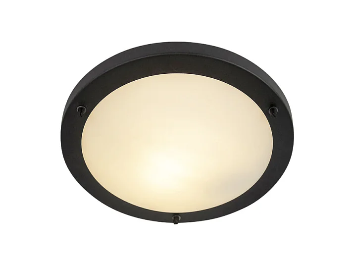 Plafonnier intelligent noir 31 cm avec WiFi A60 IP44 - Yuma