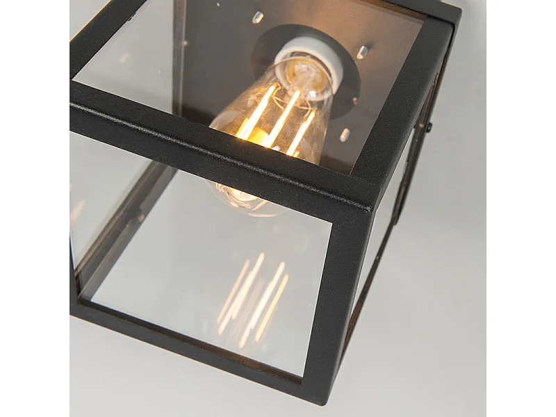 Plafonnier d'extérieur industriel noir 1 lumière - Rotterdam