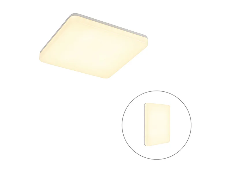 Plafonnier carré moderne avec LED - Plater