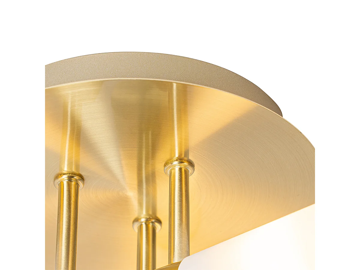 Plafonnier de salle de bain moderne en laiton 3 lumières IP44 - Bath