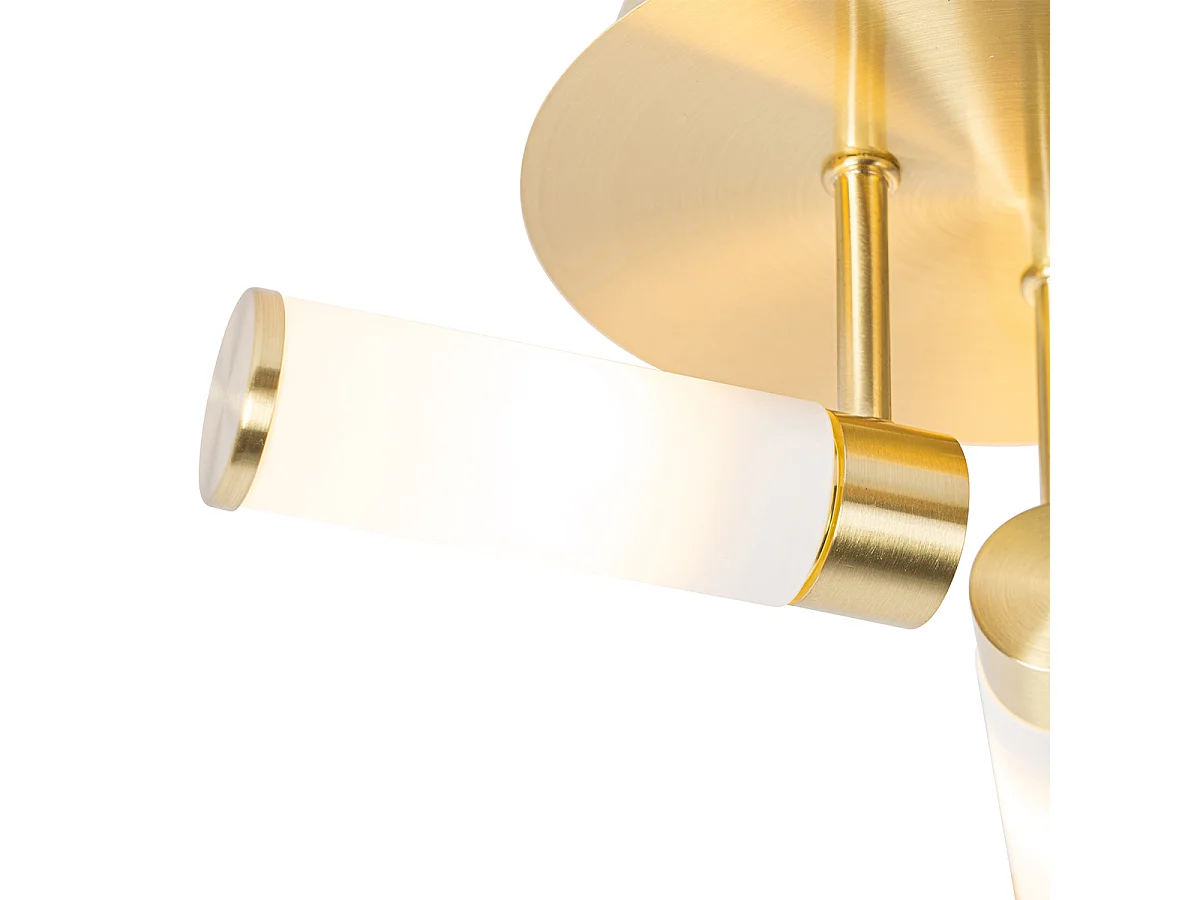 Plafonnier de salle de bain moderne en laiton 3 lumières IP44 - Bath