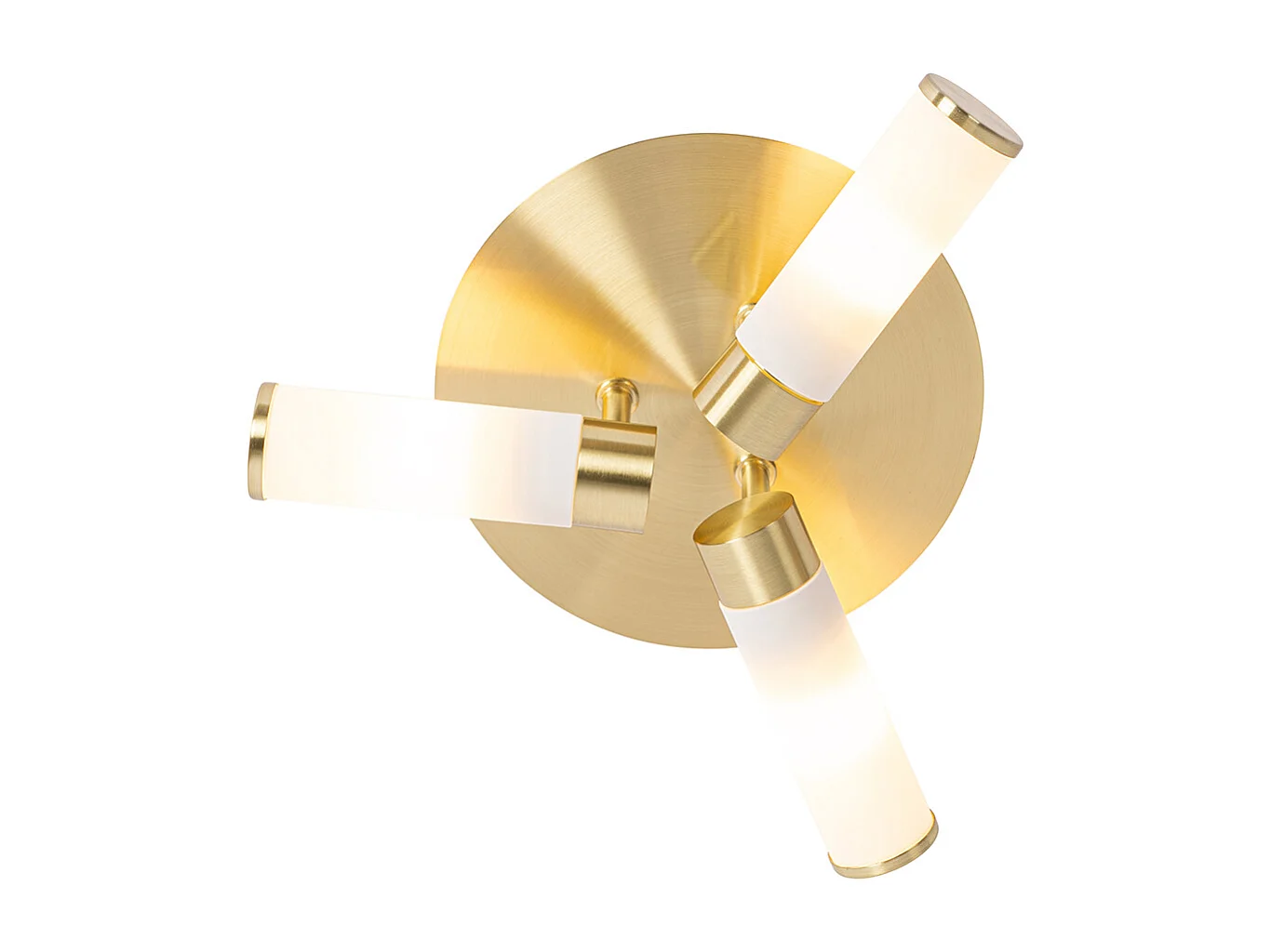 Plafonnier de salle de bain moderne en laiton 3 lumières IP44 - Bath