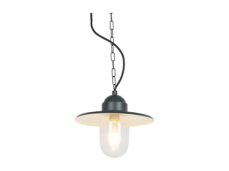 Lampe suspendue rurale d'extérieur anthracite IP44 - Kansas graphite