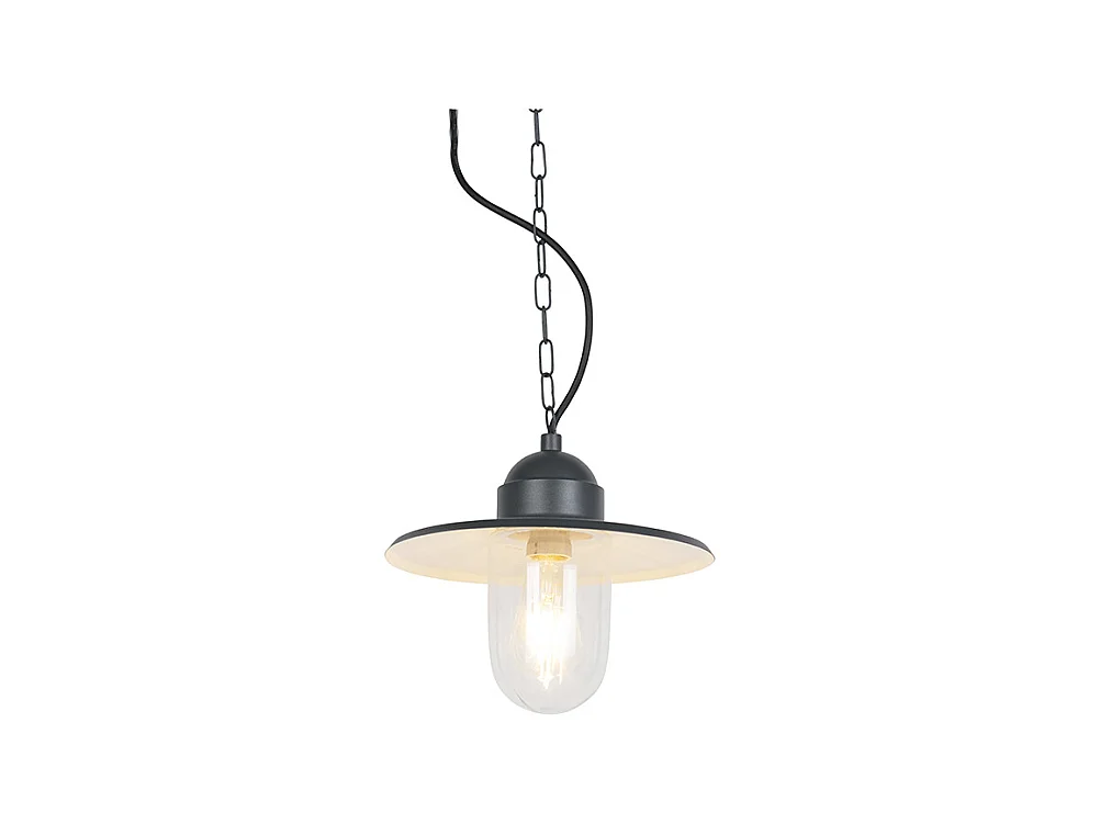 Lampe suspendue rurale d'extérieur anthracite IP44 - Kansas graphite