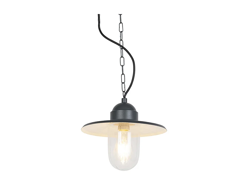 Lampe suspendue d'extérieur rustique gris foncé IP44 - Kansas graphite