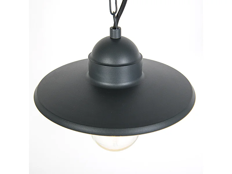 Lampe suspendue d'extérieur rustique gris foncé IP44 - Kansas graphite