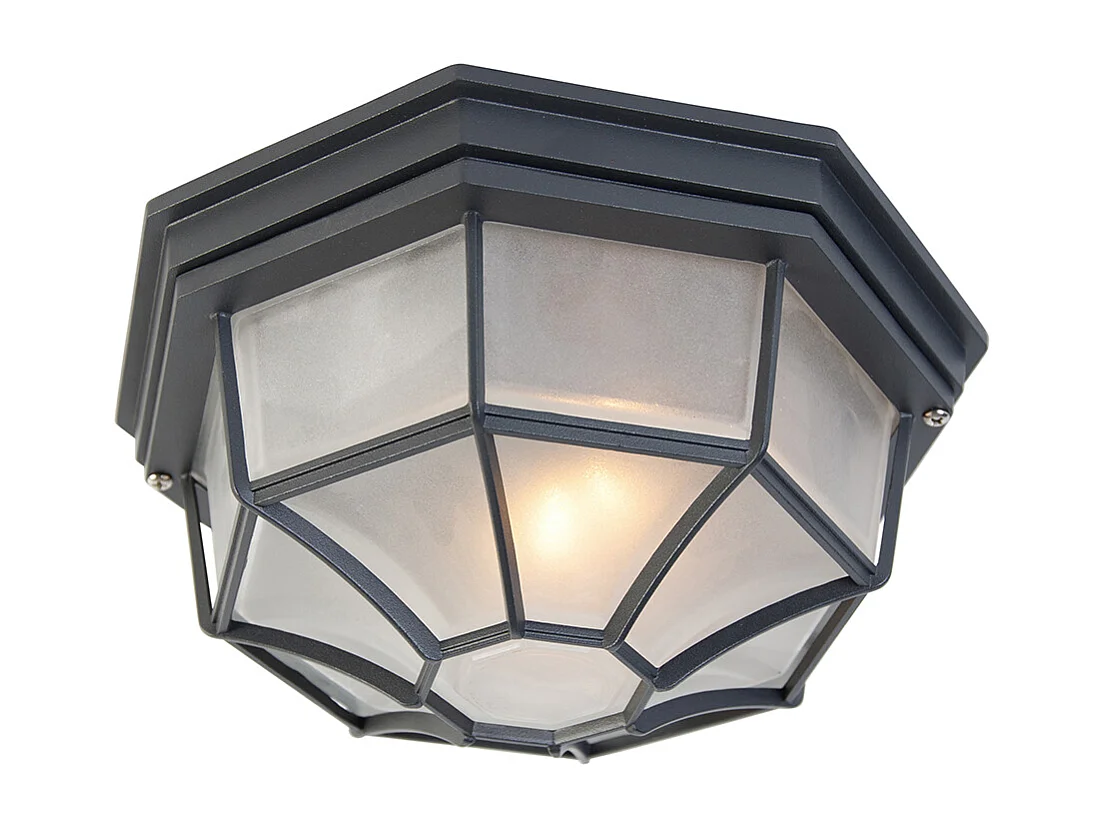 Plafonnier rustique gris foncé 26,5 IP44 - Bri