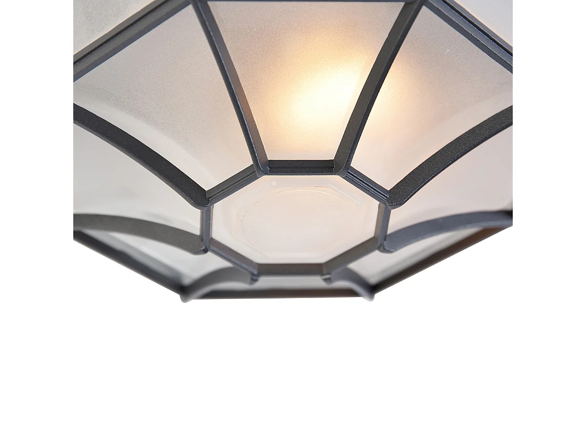 Plafonnier rustique gris foncé 26,5 IP44 - Bri