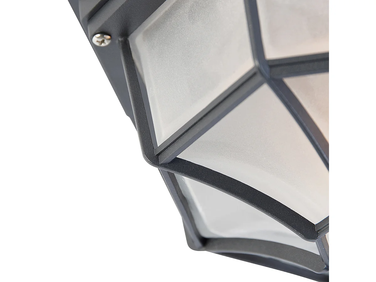 Plafonnier rustique gris foncé 26,5 IP44 - Bri