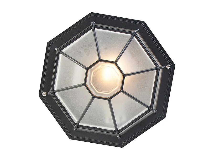 Plafonnier rustique gris foncé 26,5 IP44 - Bri