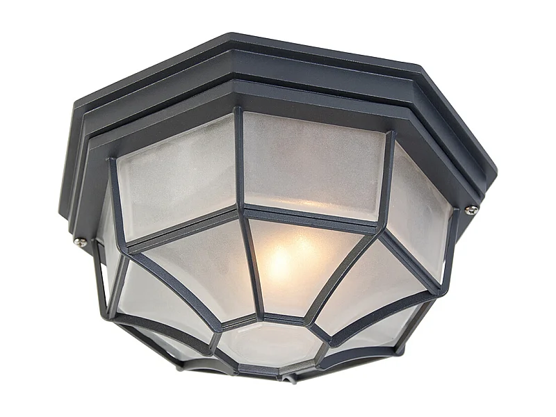 Plafonnier rustique gris foncé 26,5 IP44 - Bri