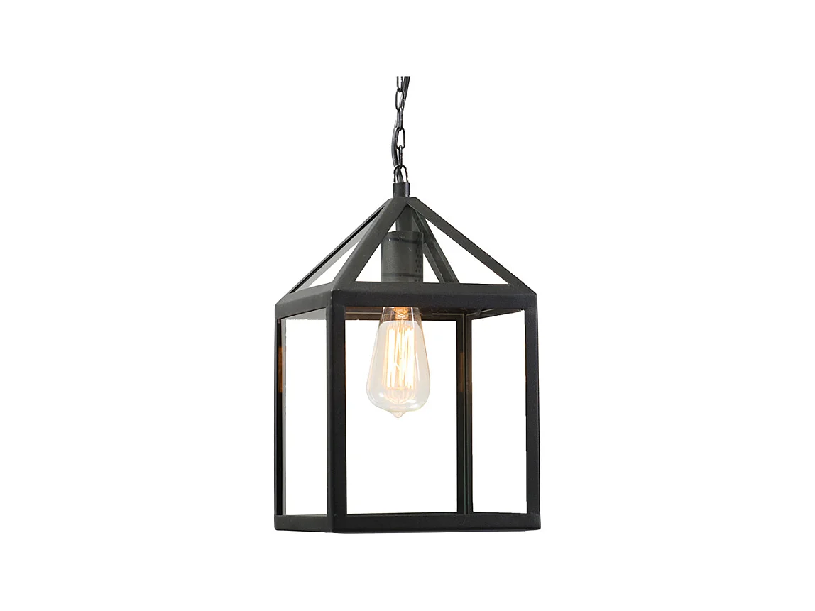 Lampe à suspension d'extérieur industrielle noire - AMSTERDAM