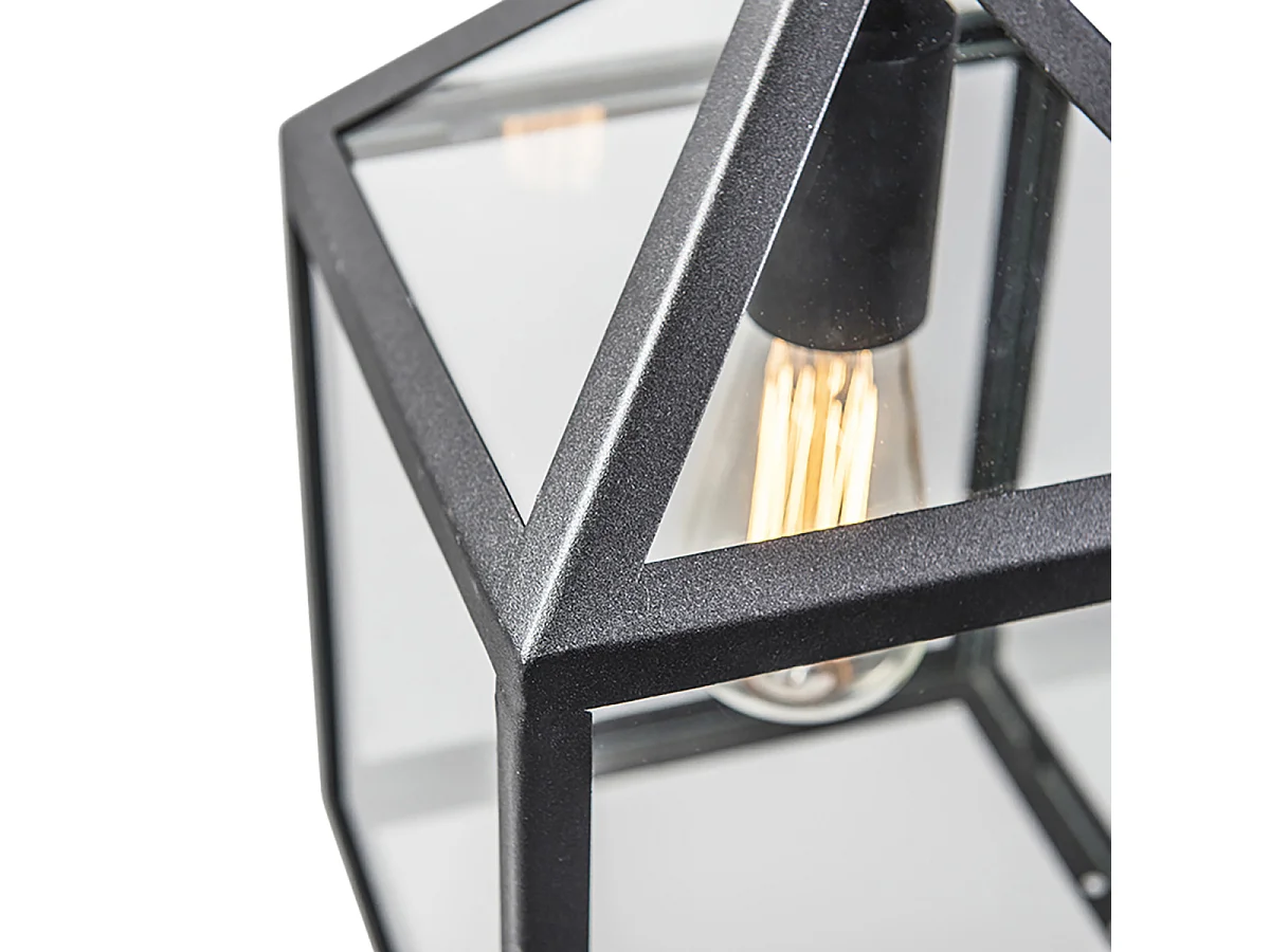 Suspension d'extérieur industrielle noire IP23 - Amsterdam