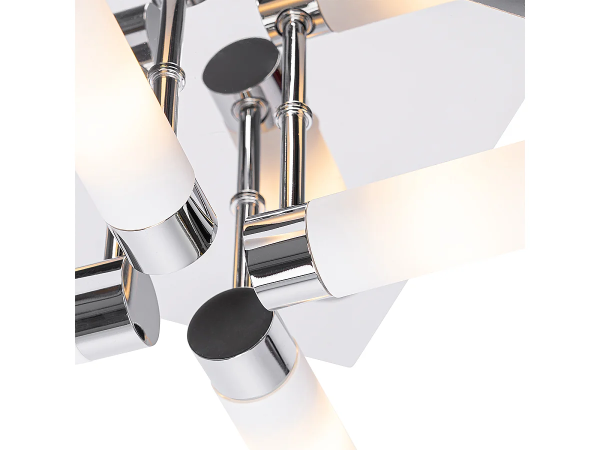 Plafonnier de salle de bain moderne chrome 4 lumières IP44 - Bath