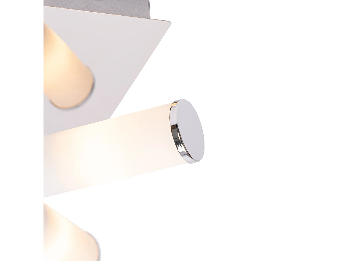 Plafonnier de salle de bain moderne chrome 4 lumières IP44 - Bath