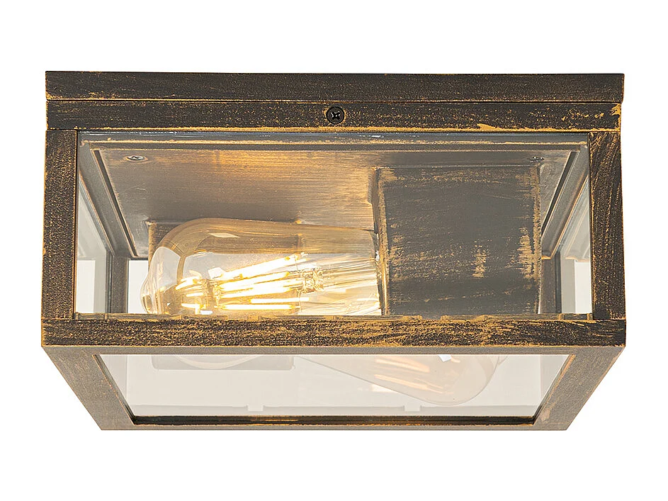 Plafonnier vintage or antique IP44 2 lumières - Charlois