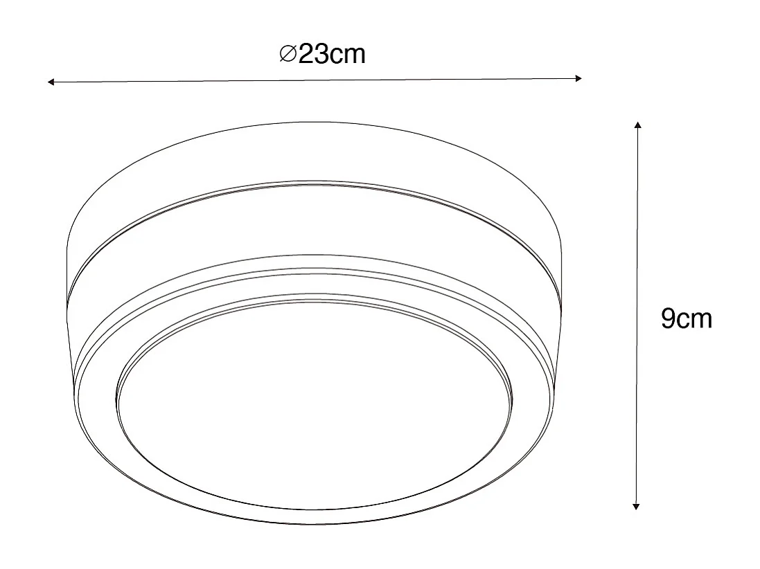 Plafonnier d'extérieur moderne en acier 23 cm IP44 - Flavi