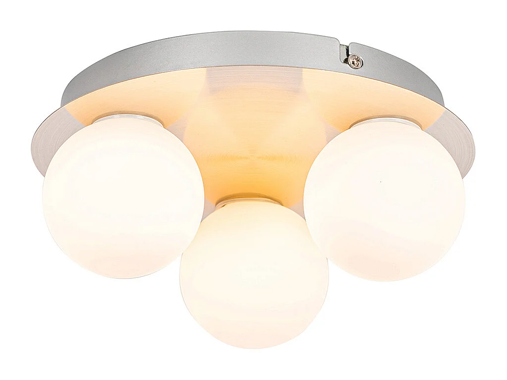 Plafonnier de salle de bain moderne en acier 3 lumières - Cederic