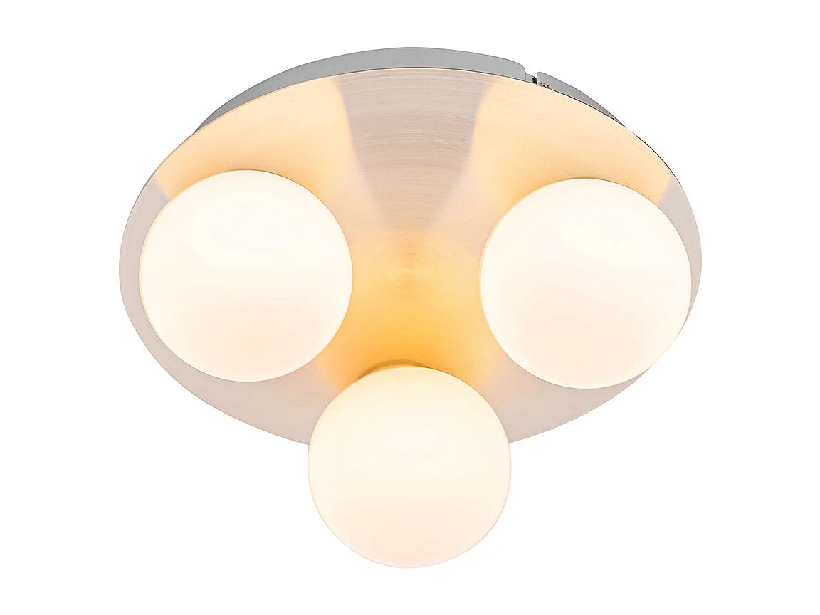 Plafonnier de salle de bain moderne en acier 3 lumières - Cederic
