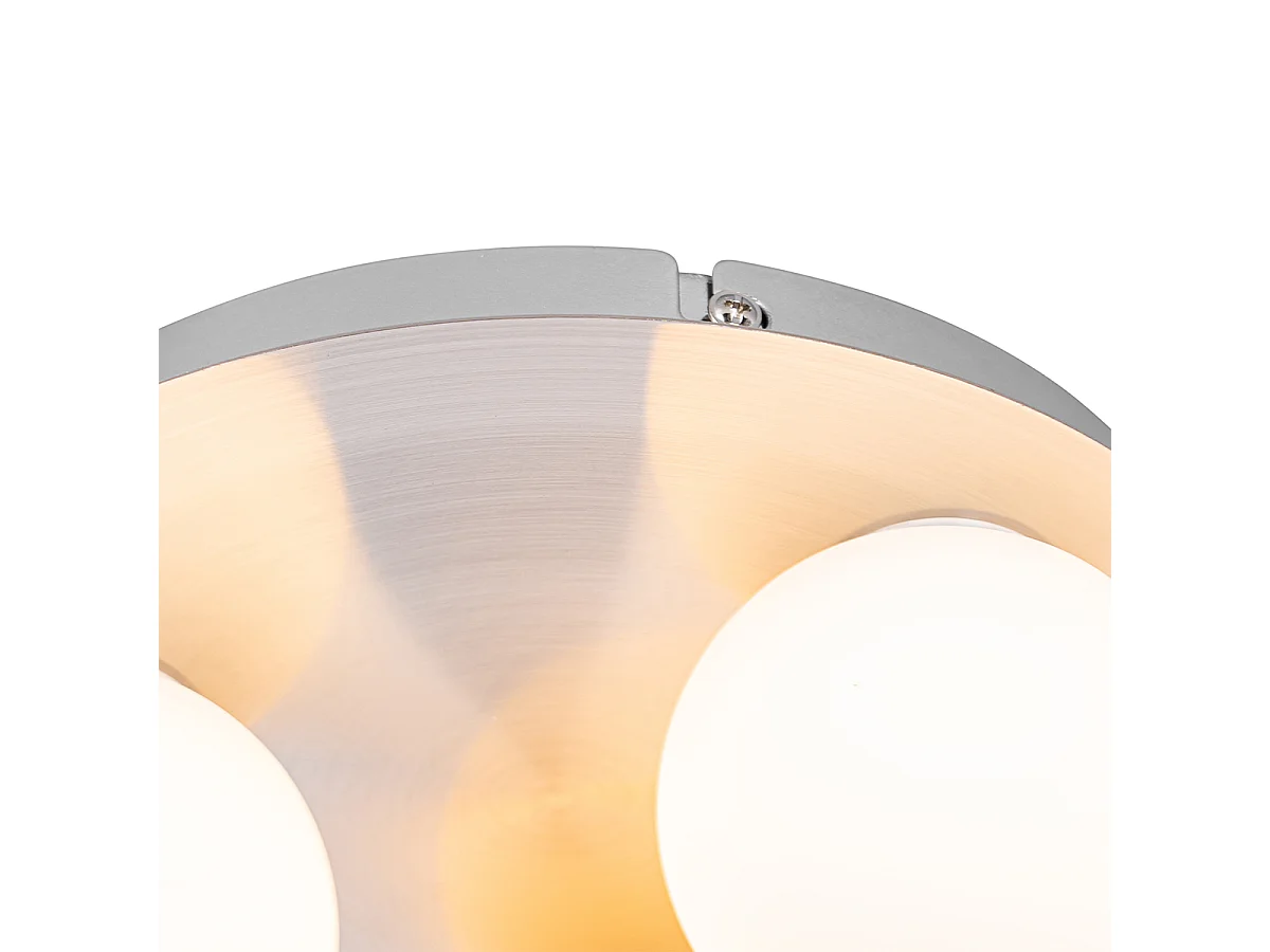 Plafonnier de salle de bain moderne en acier 3 lumières - Cederic