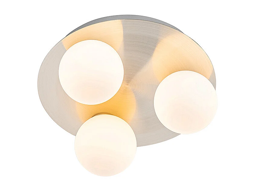 Plafonnier de salle de bain moderne en acier 3 lumières - Cederic