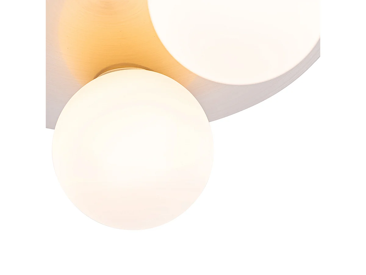 Plafonnier de salle de bain moderne en acier 3 lumières - Cederic