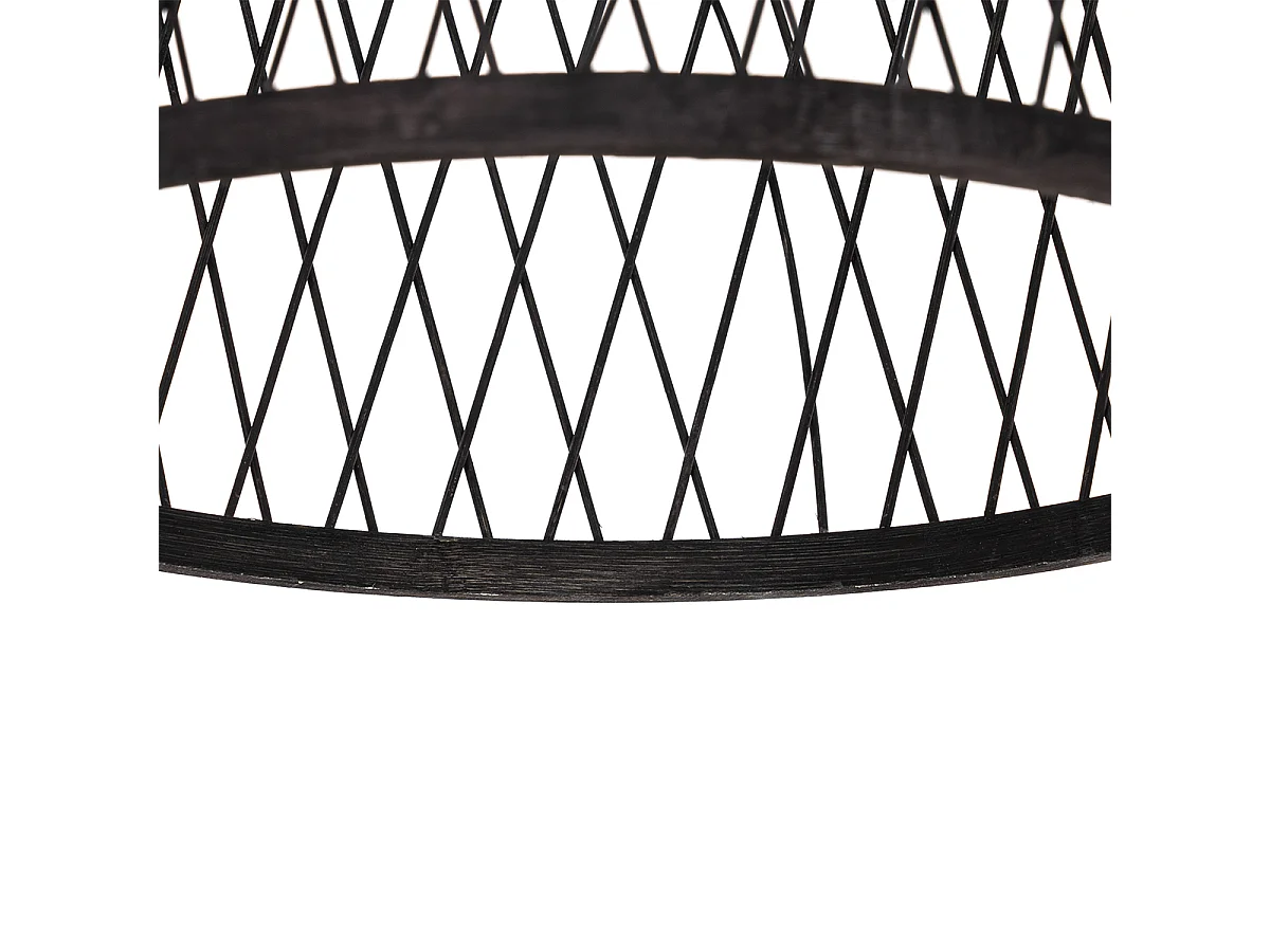 Suspension extérieure rustique en rotin noir 40x55 cm - Calamus