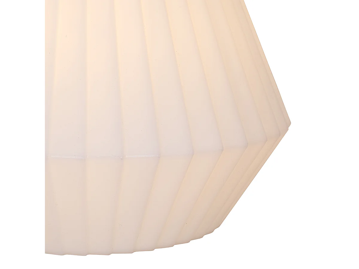 Lampe suspendue d'extérieur moderne noire avec abat-jour blanc 45,6 cm IP44 - Robbert