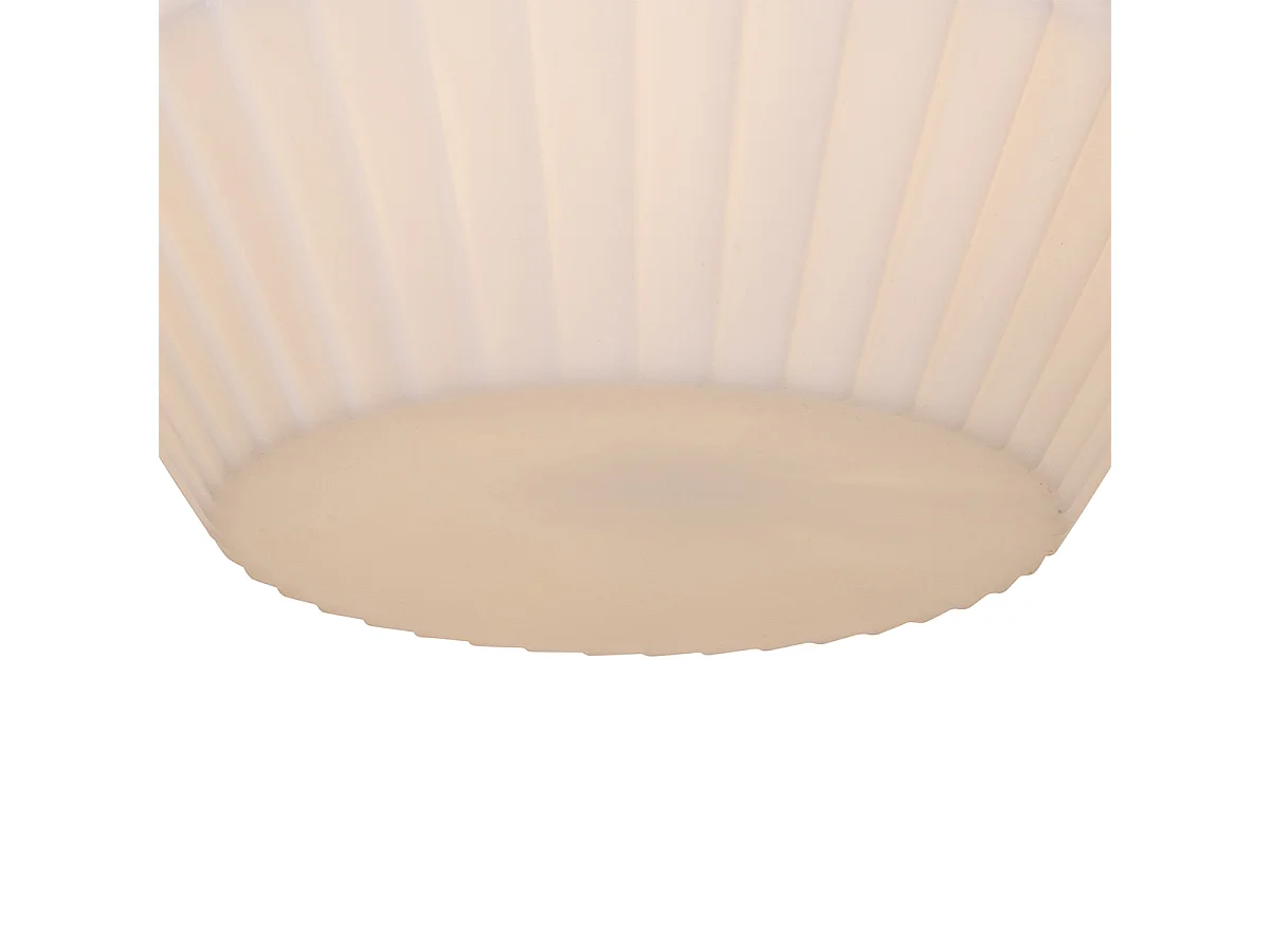 Lampe suspendue d'extérieur moderne noire avec abat-jour blanc 45,6 cm IP44 - Robbert