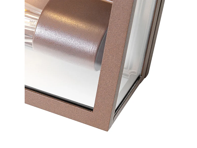 Plafonnier industriel brun rouille IP44 2 lumières - Charlois