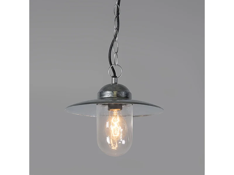 Lampe à suspension industrielle zinc IP44 - Munich