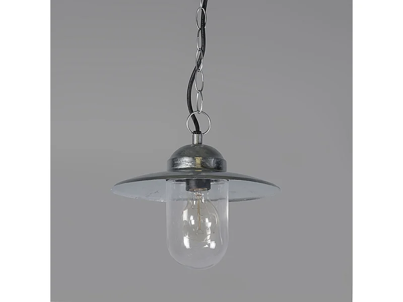 Lampe à suspension industrielle zinc IP44 - Munich