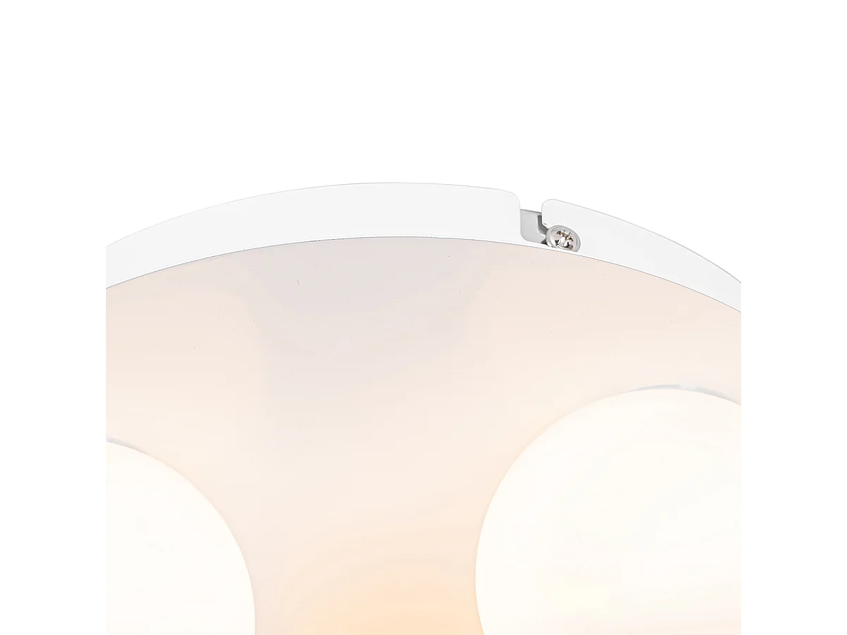 Plafonnier de salle de bain moderne blanc 3 lumières - Cederic