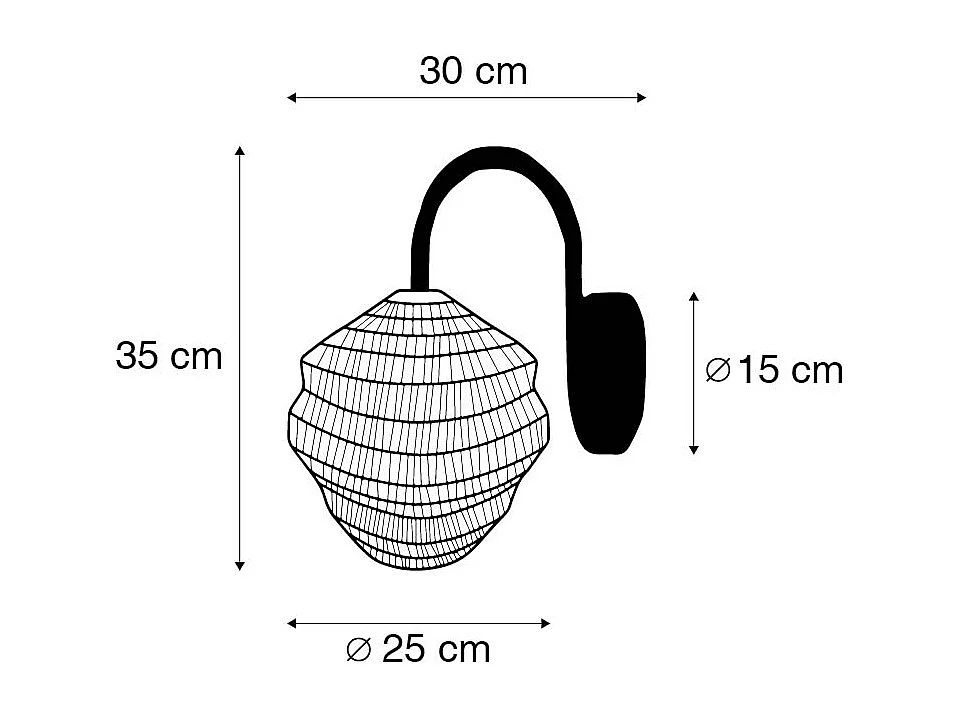 Applique murale orientale dorée - Vadi