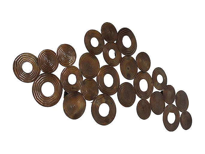 Applique Art Déco cuivre 138 cm - Cercles