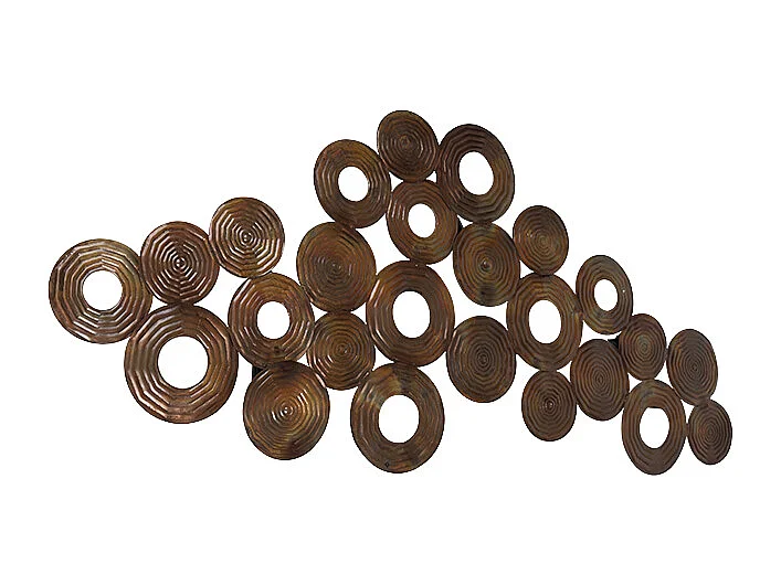 Applique Art Déco cuivre 138 cm - Cercles