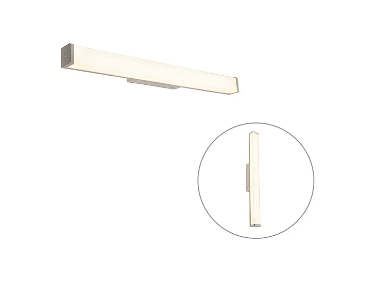 Applique de salle de bain moderne acier 62 cm IP44 - Cascada