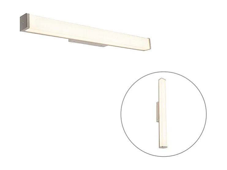 Applique murale moderne en acier pour salle de bain 62 cm IP44 - Cascada